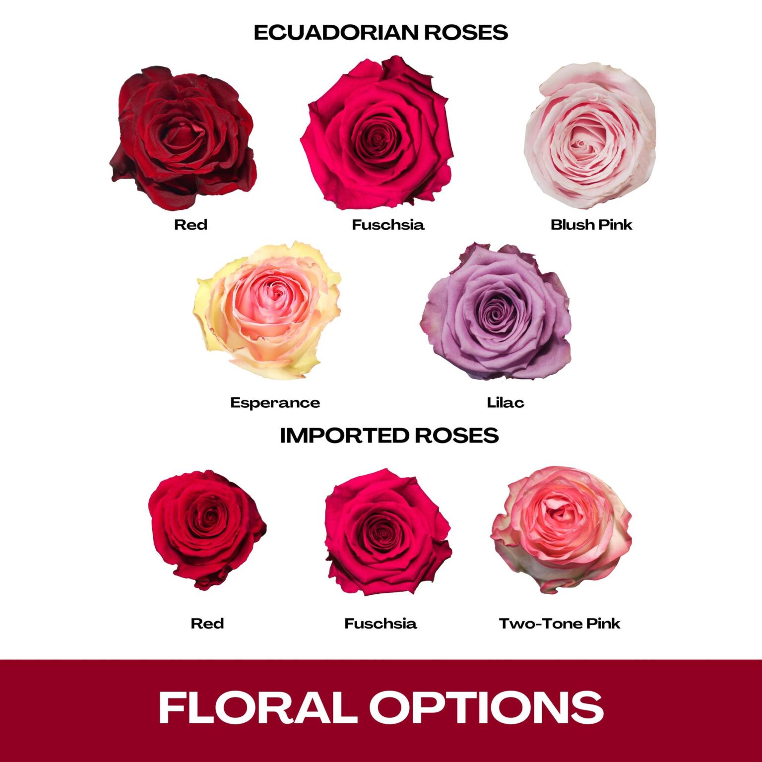 Three Stems of Imported Large Roses Bouquet NA2024V7